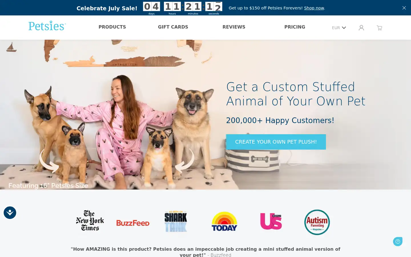 Screenshot of mypetsies.com