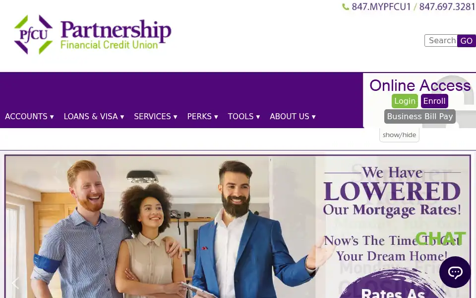 Screenshot of mypfcu.org