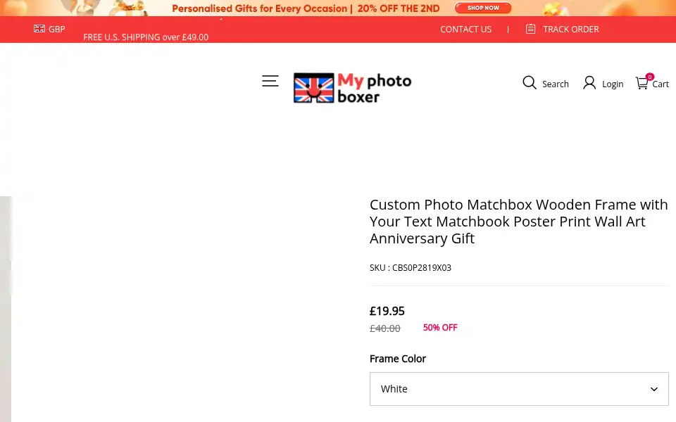 Screenshot of myphotoboxer.co.uk
