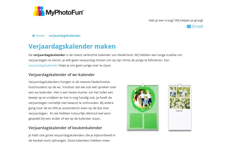 Screenshot of myphotofun.nl