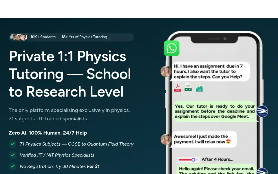 Screenshot of myphysicsbuddy.com