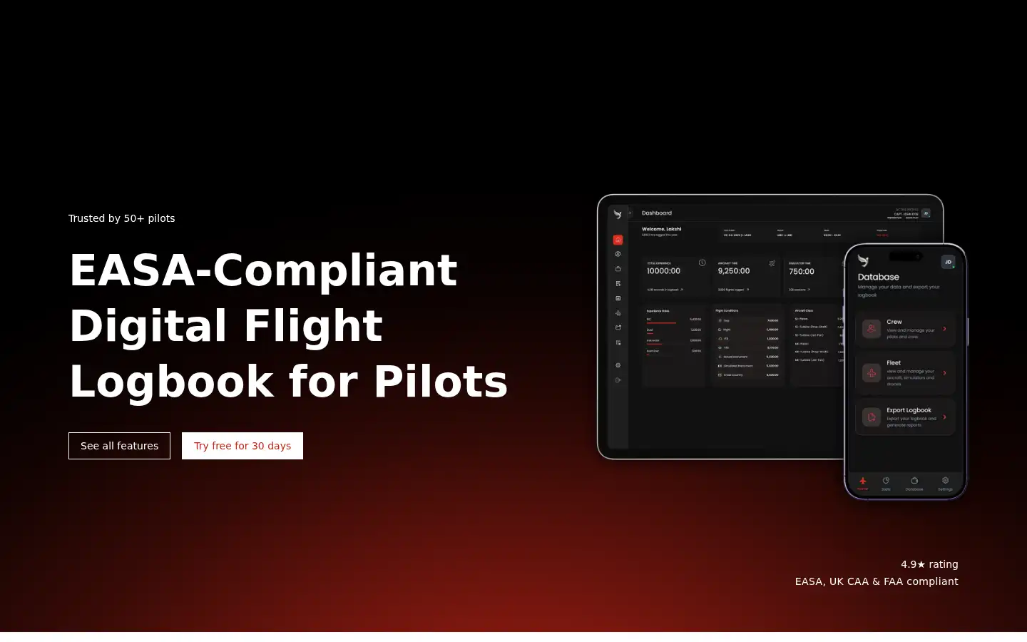 Screenshot of mypilotlogbook.it