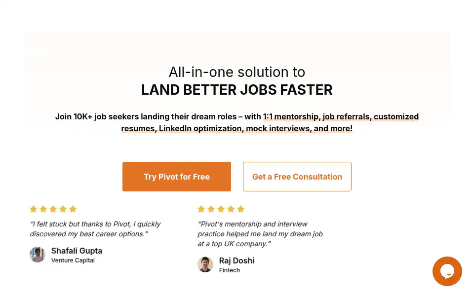 Screenshot of mypivot.work