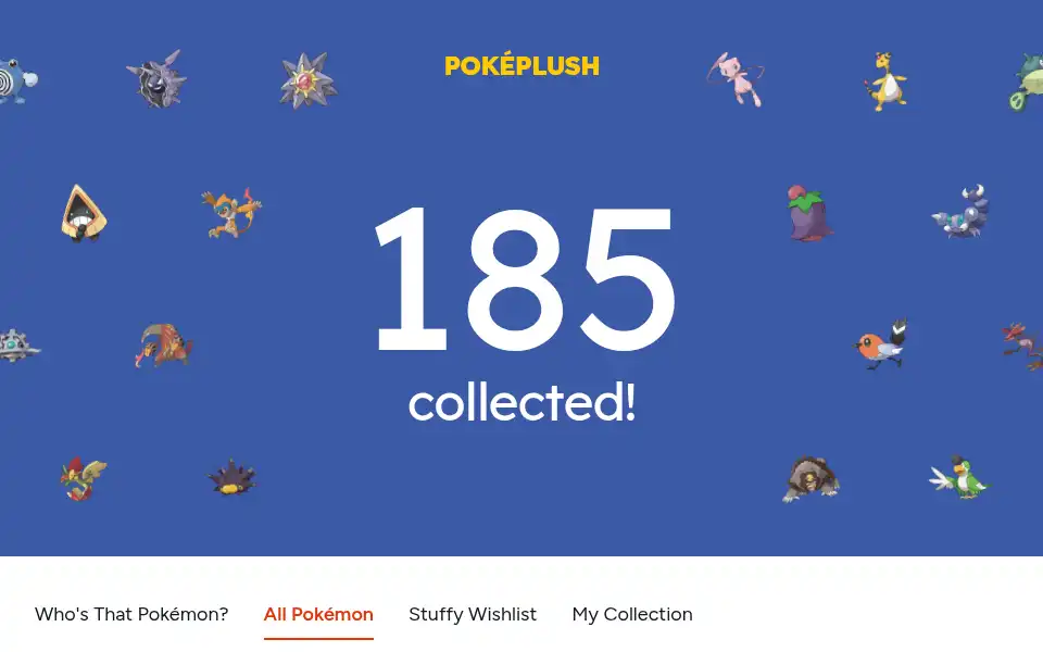 Screenshot of mypokeplush.com