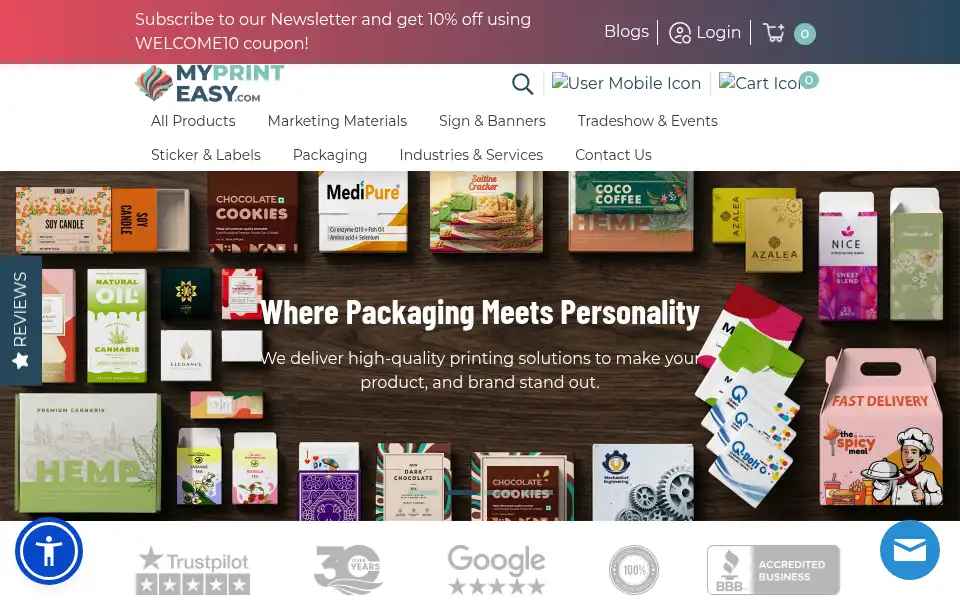 Screenshot of myprinteasy.com