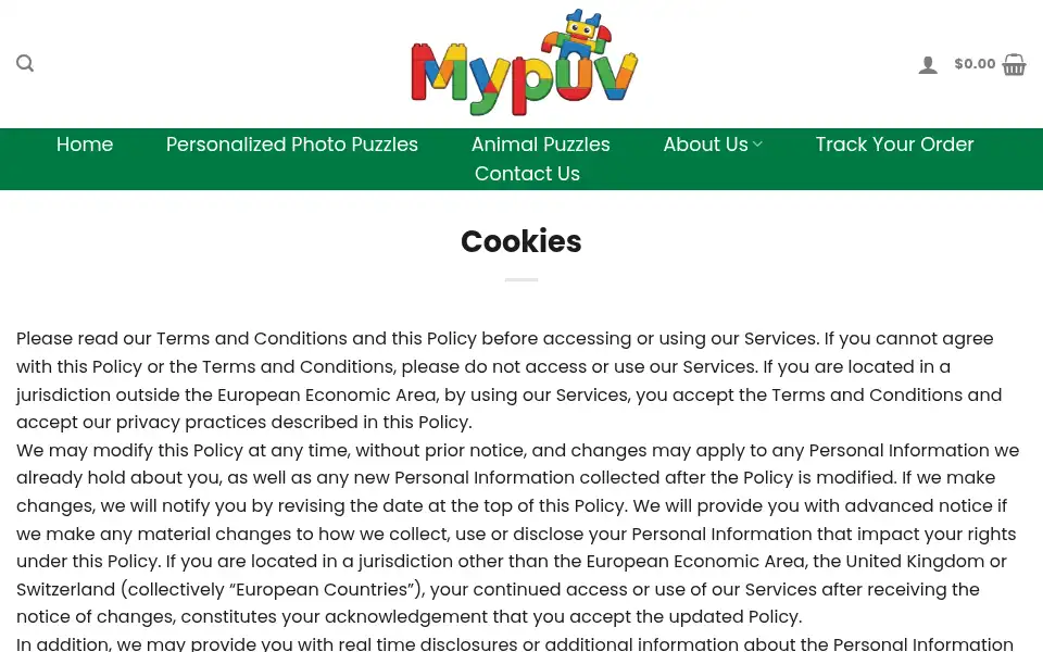 Screenshot of mypuv.com