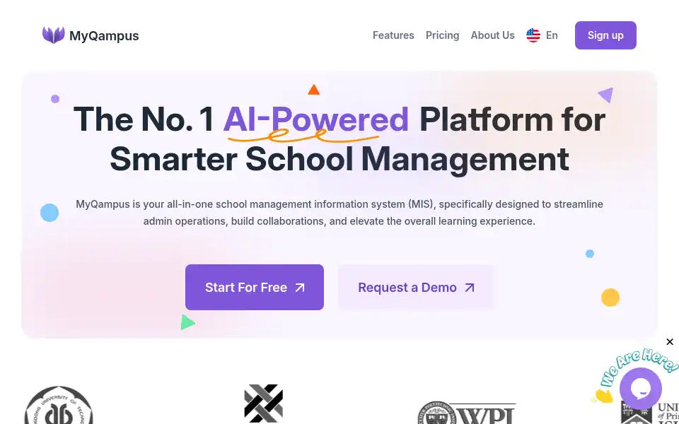 Screenshot of myqampus.com