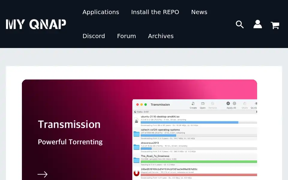 Screenshot of myqnap.org