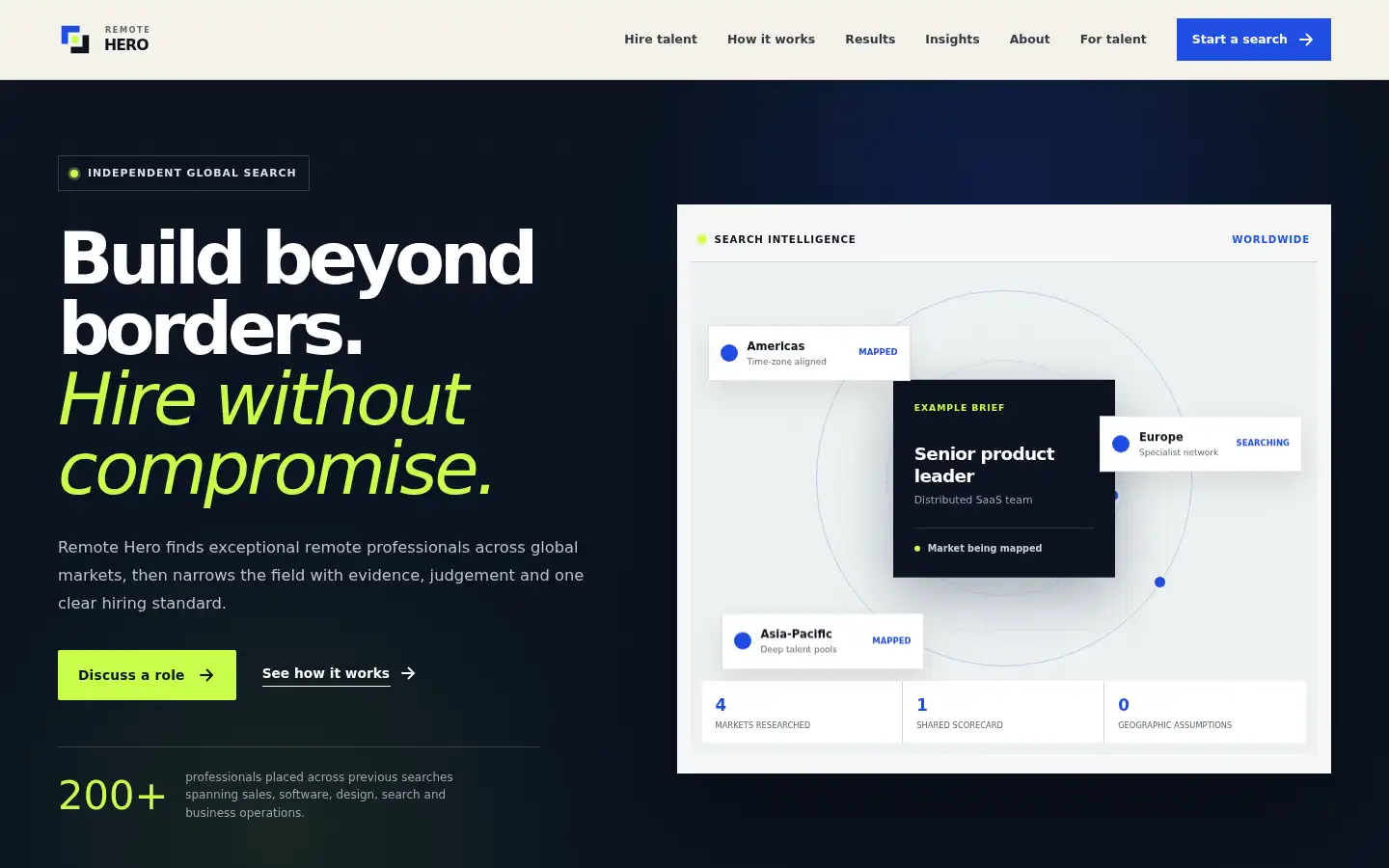 Screenshot of myremotehero.com