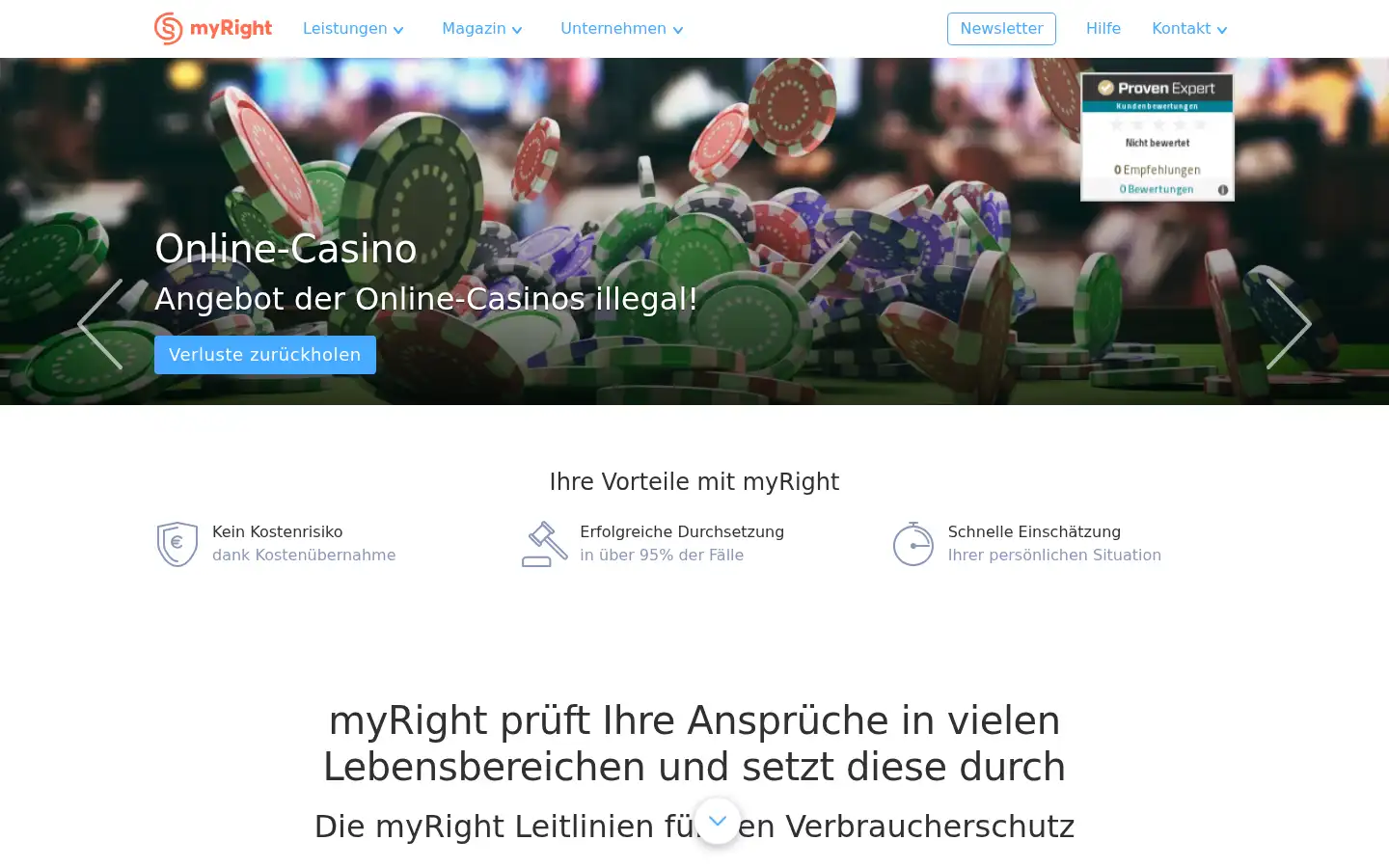 Screenshot of myright.de