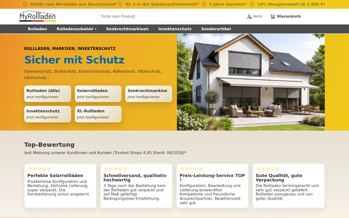 Screenshot of myrollladen.de