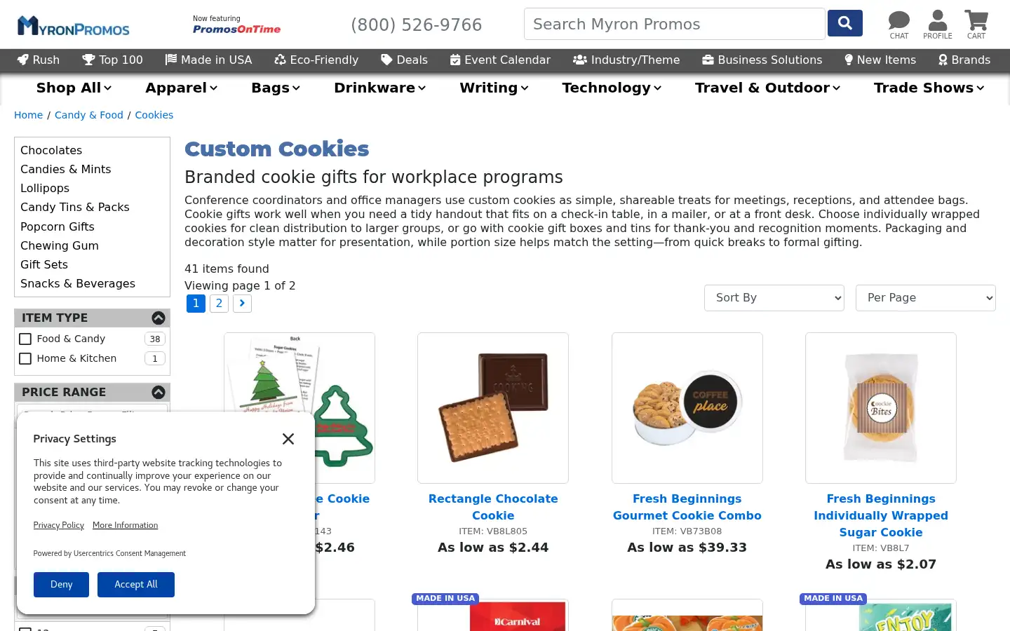 Screenshot of myron.com