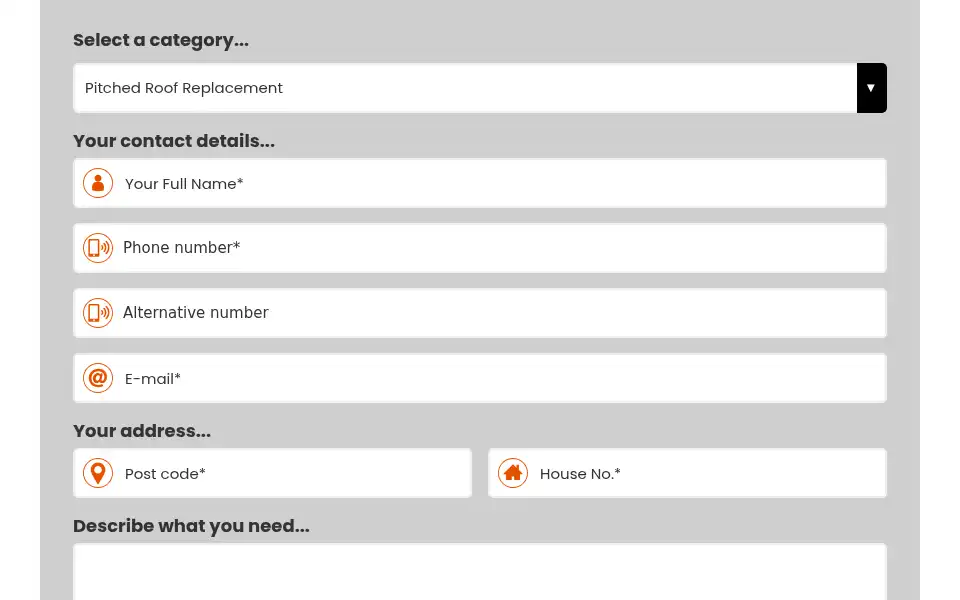Screenshot of myroofingprices.co.uk