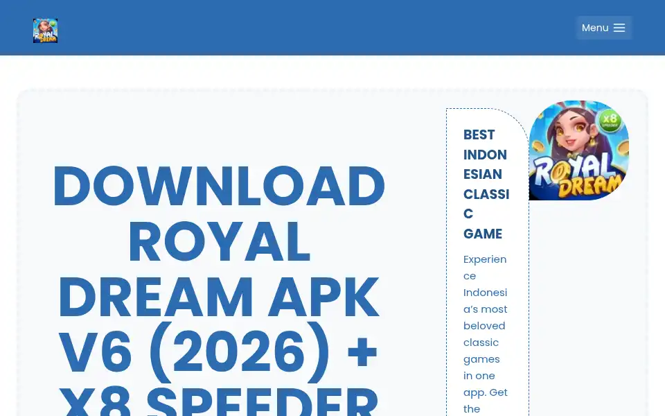 Screenshot of myroyaldreamapk.com
