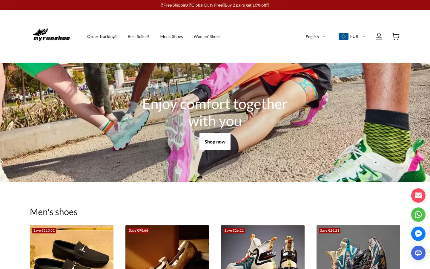 Screenshot of myrunshoe.com