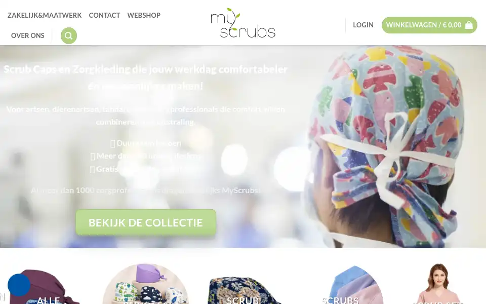 Screenshot of myscrubs.nl