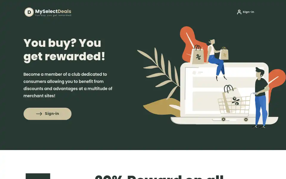 Screenshot of myselectdeals.nl