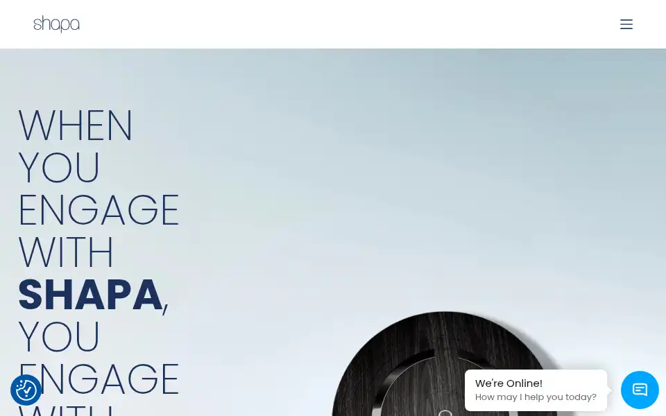 Screenshot of myshapa.com