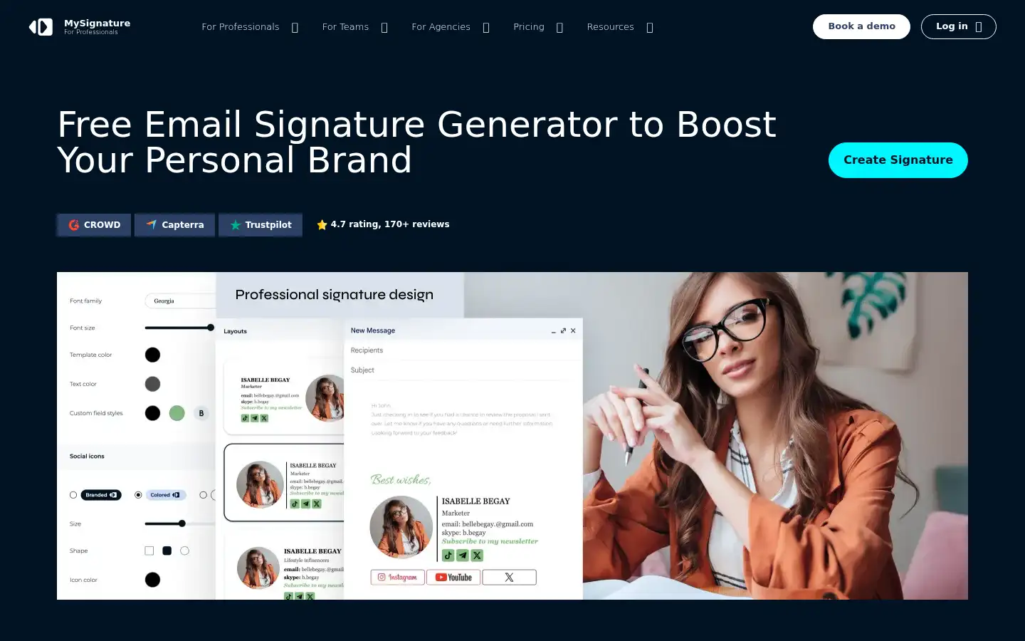 Screenshot of mysignature.io