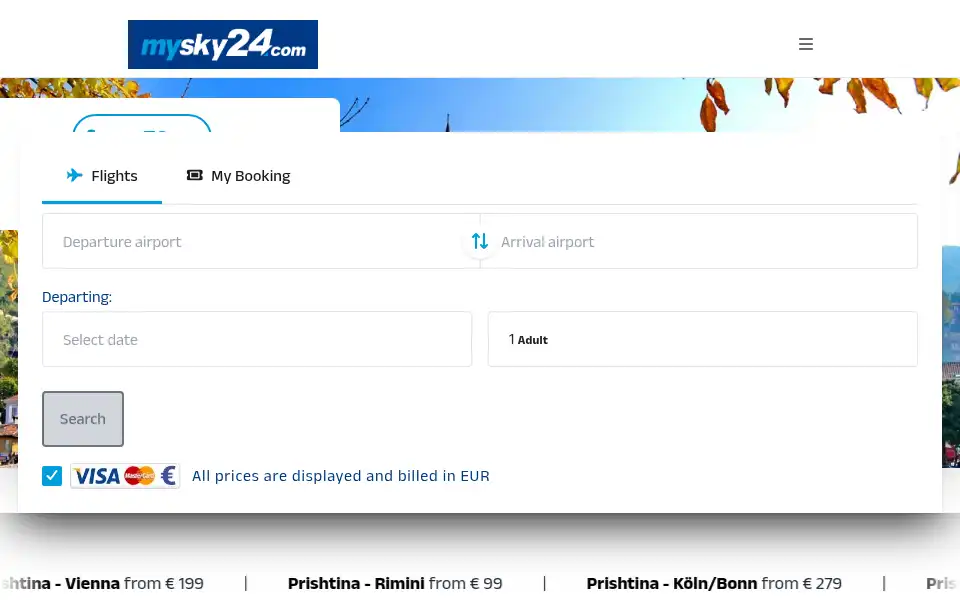 Screenshot of mysky24.com