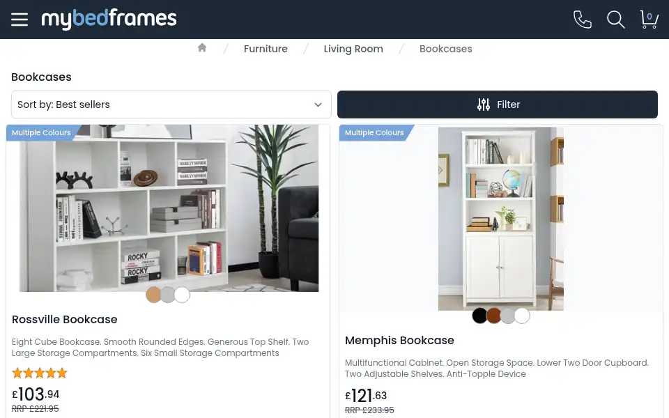 Screenshot of mysofabeds.co.uk