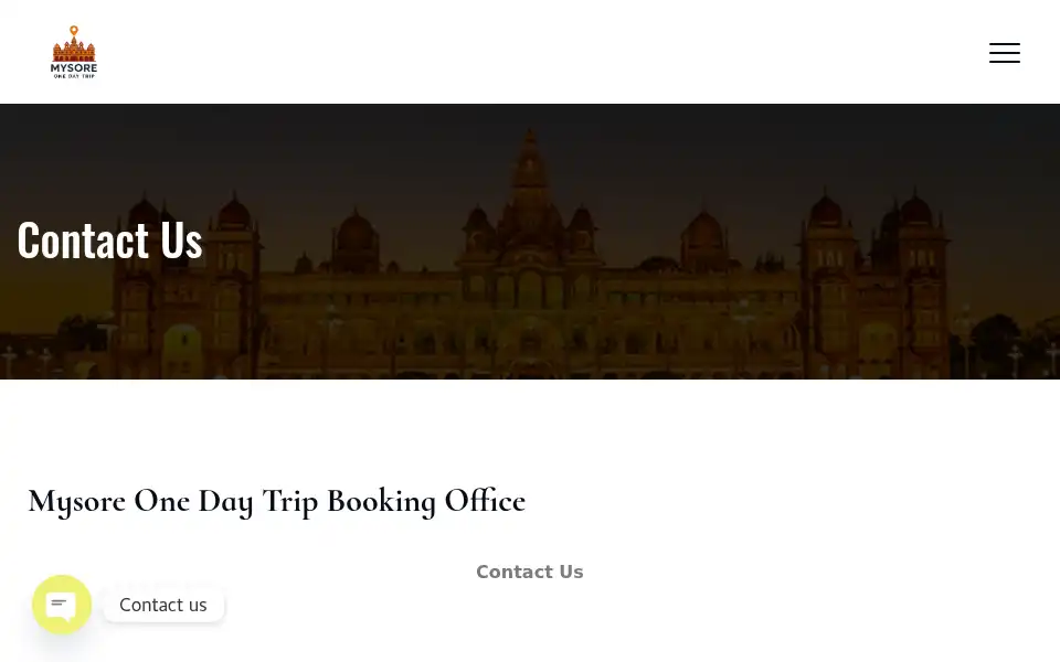 Screenshot of mysoreonedaytrip.com