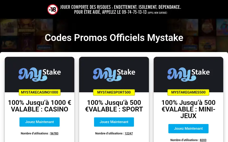 Screenshot of mystake-code.com