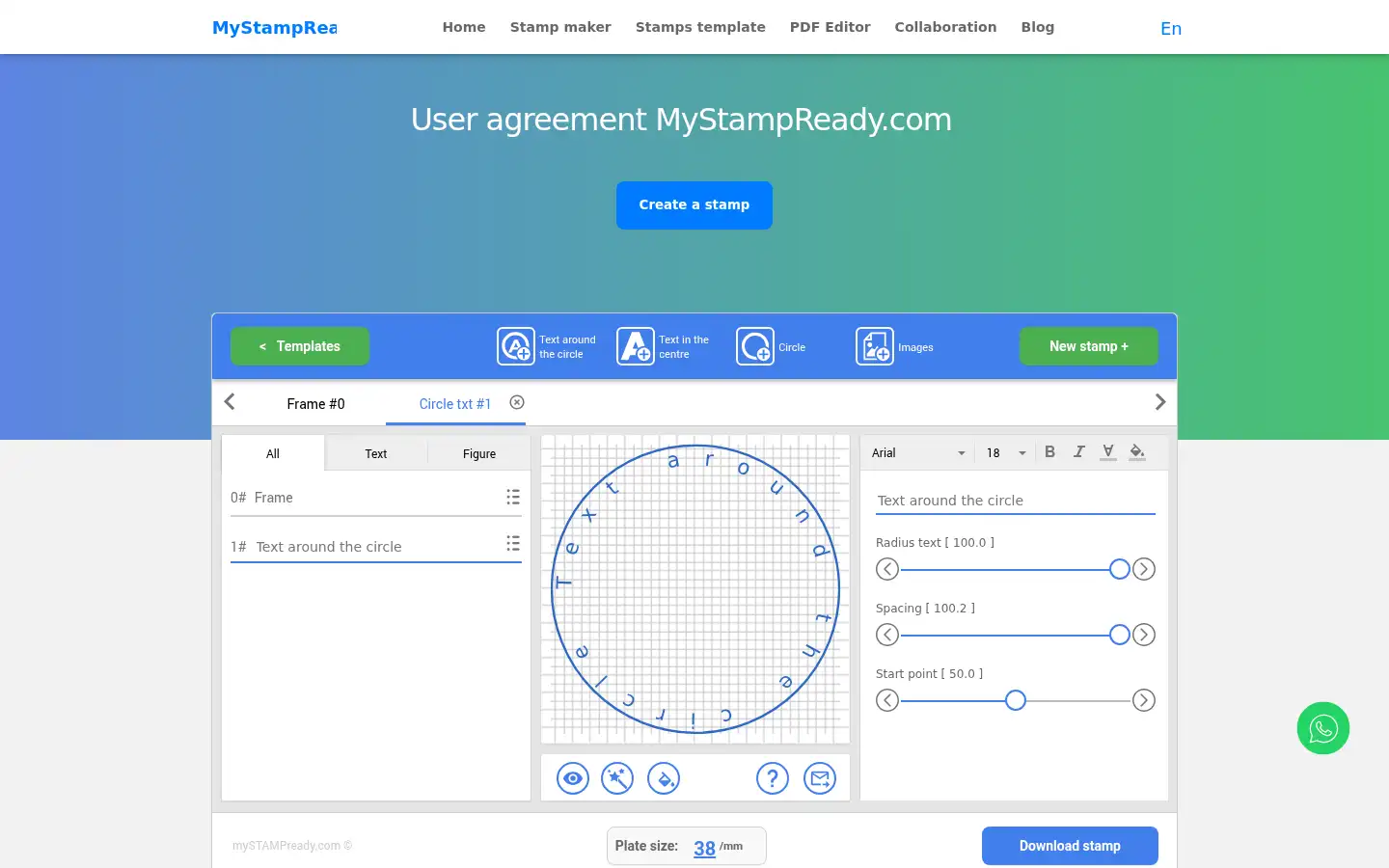 Screenshot of mystampready.com