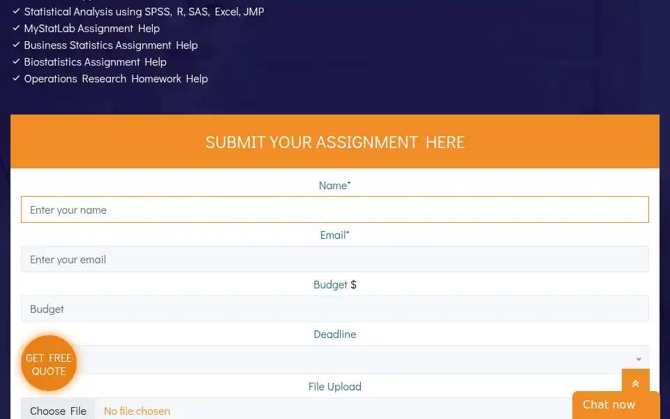 Screenshot of mystatisticsassignmenthelp.com