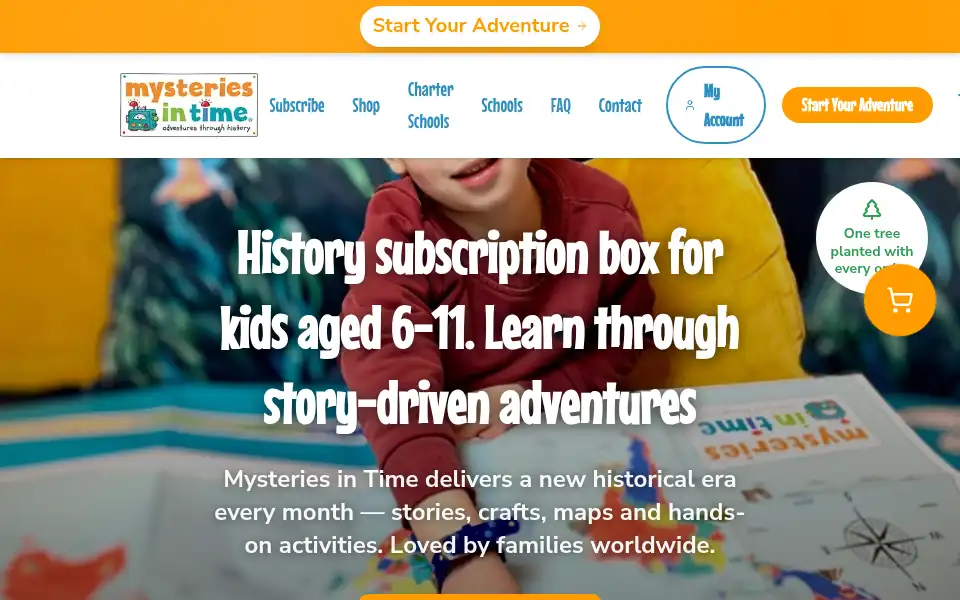 Screenshot of mysteriesintime.co.uk