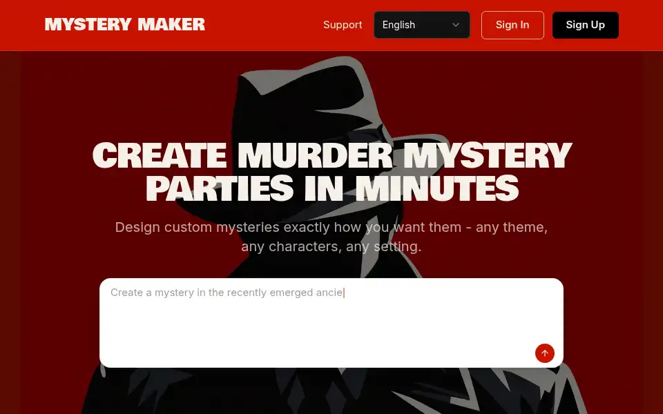 Screenshot of mysterymaker.party