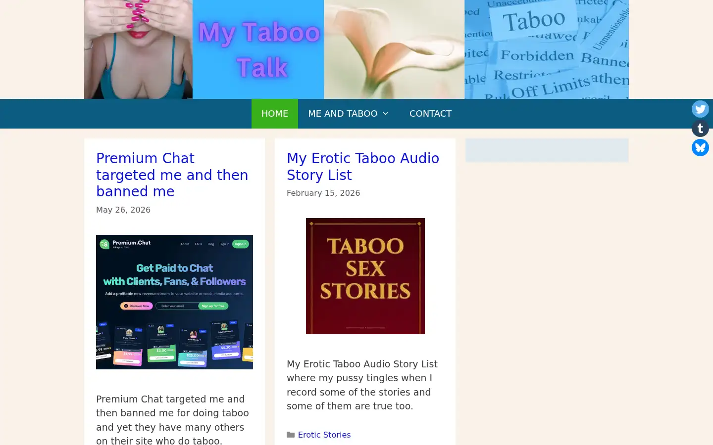 Screenshot of mytabootalk.com
