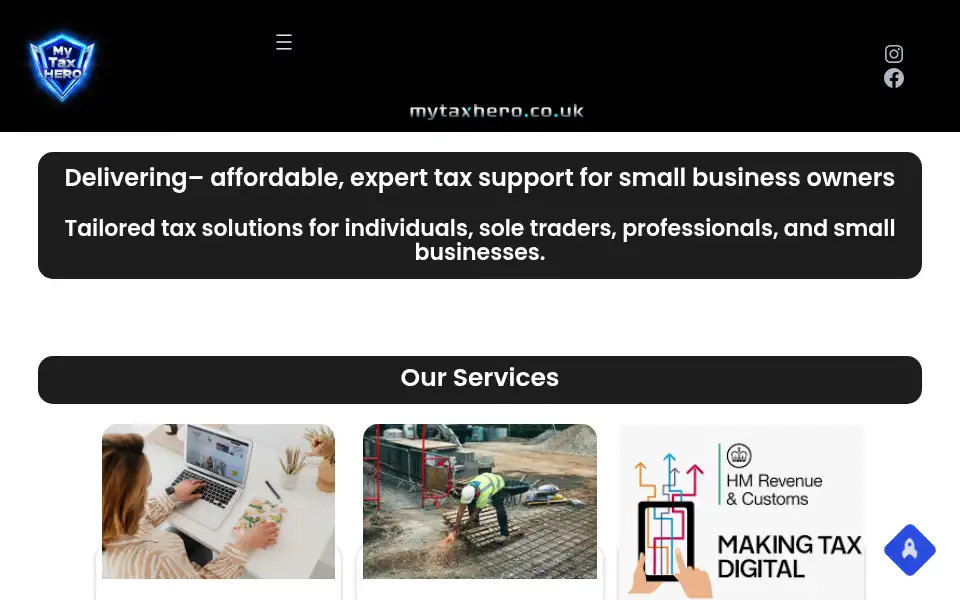 Screenshot of mytaxhero.co.uk