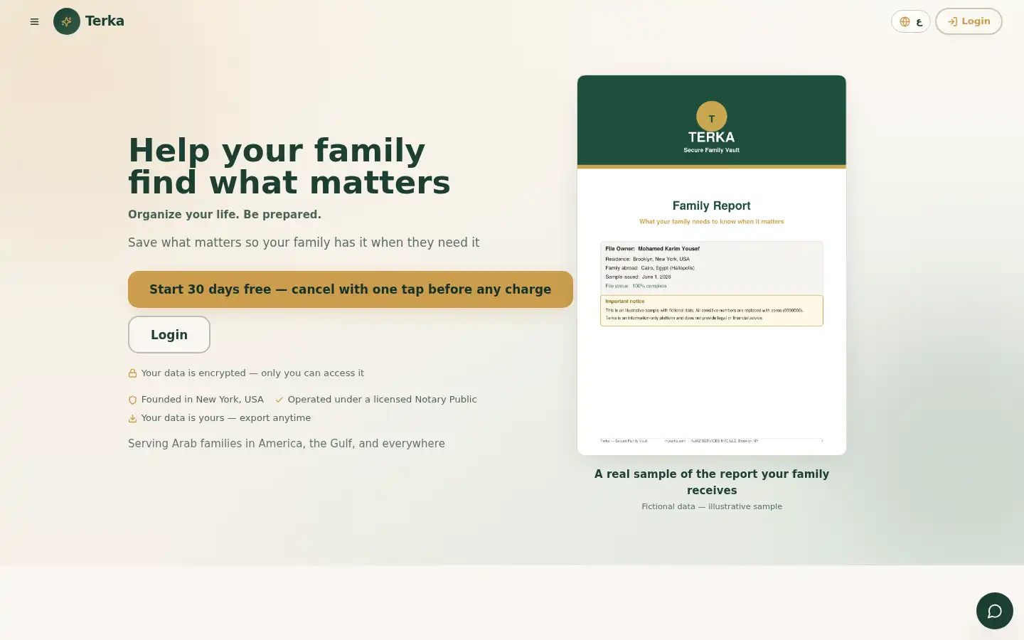 Screenshot of myterka.com