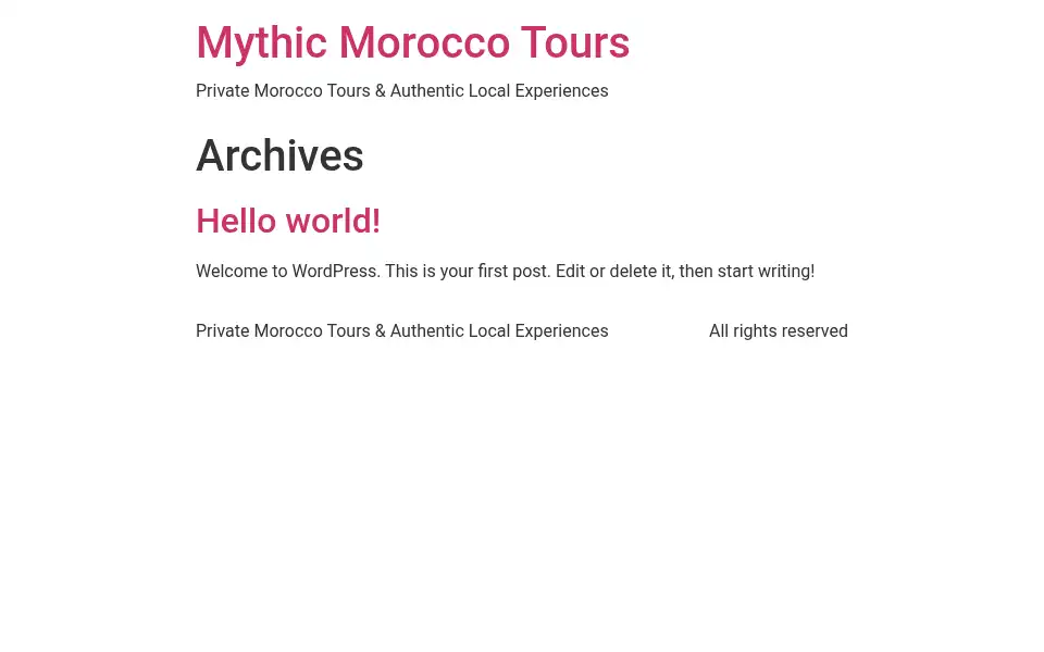 Screenshot of mythicmoroccotours.com