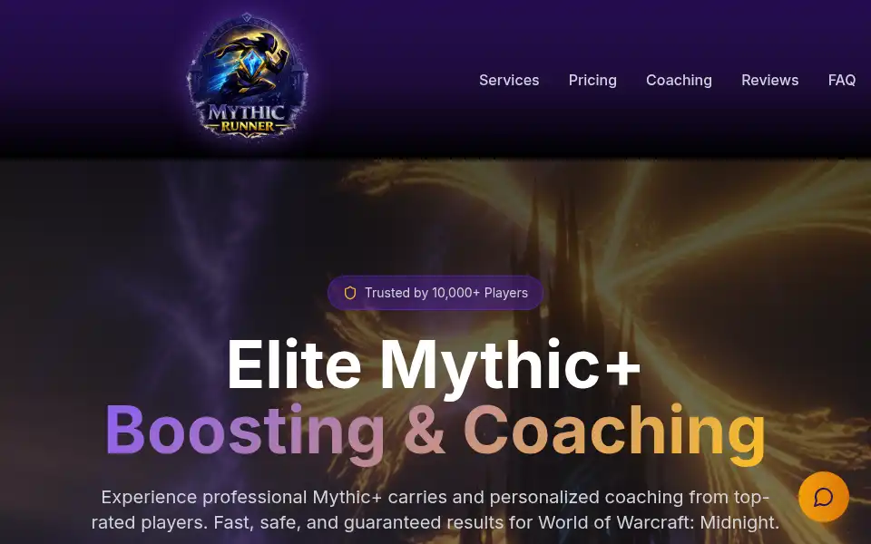 Screenshot of mythicrunner.com