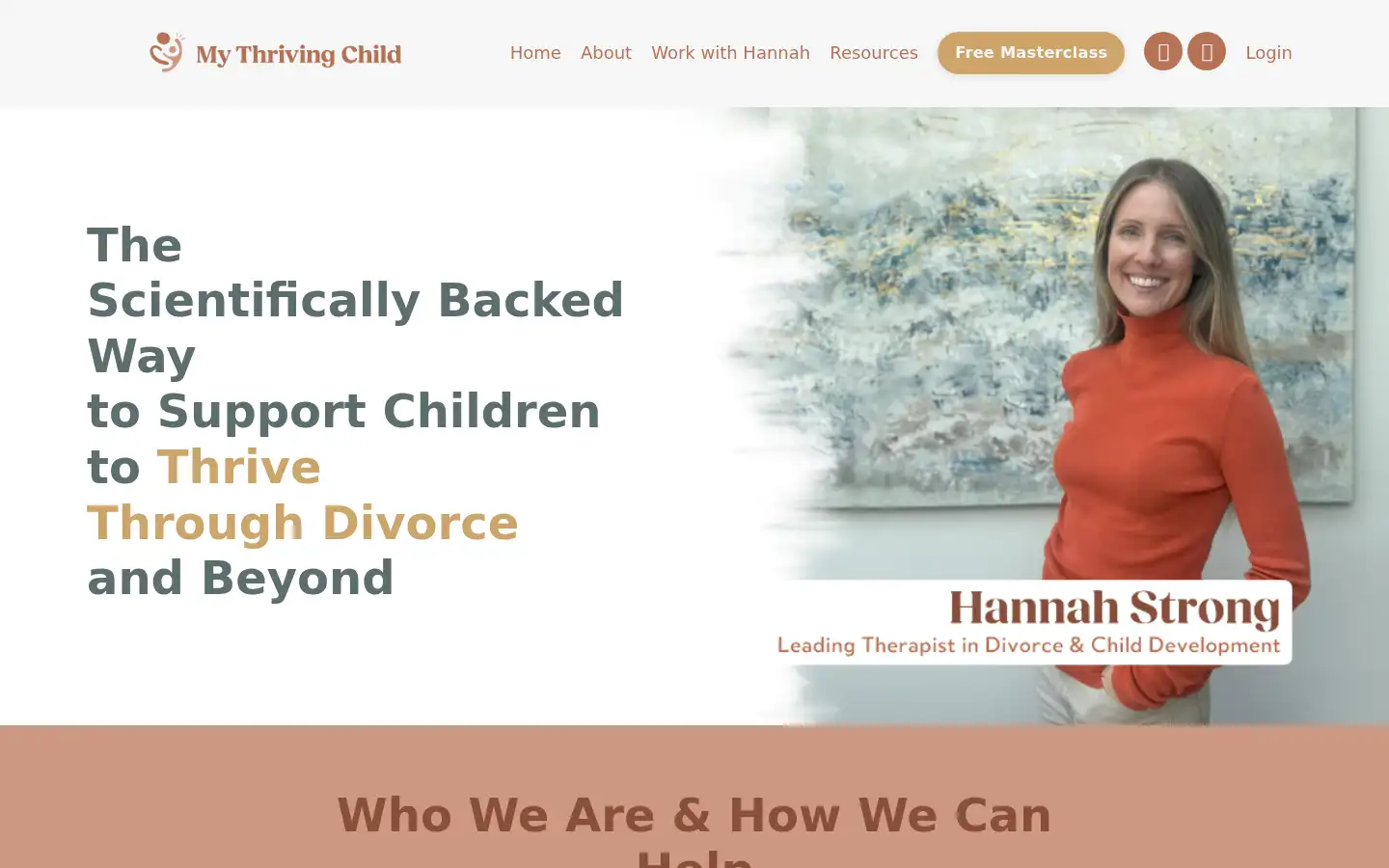 Screenshot of mythrivingchild.co