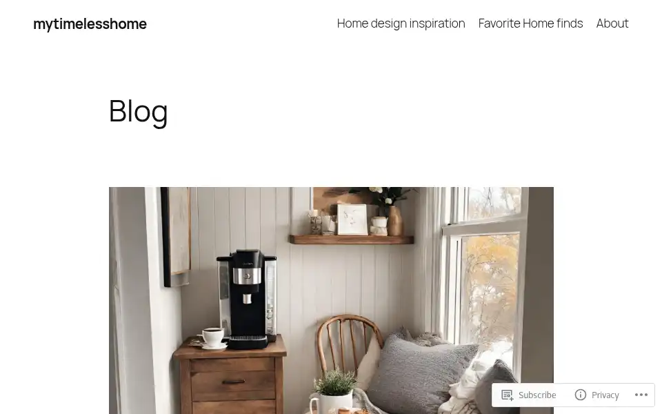 Screenshot of mytimelesshome.com