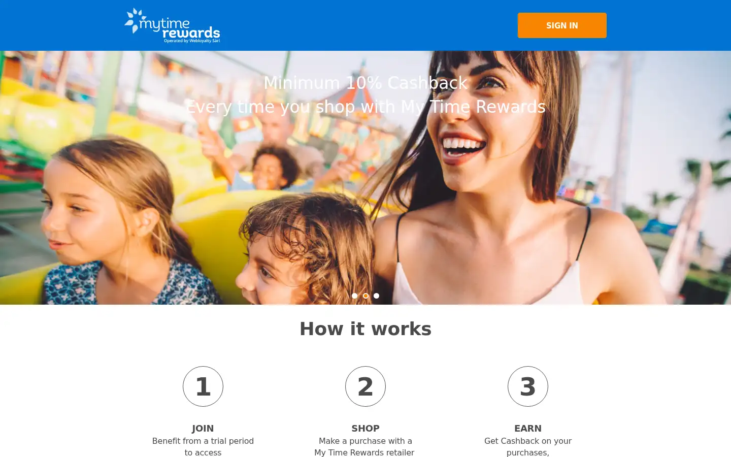 Screenshot of mytimerewards.co.uk