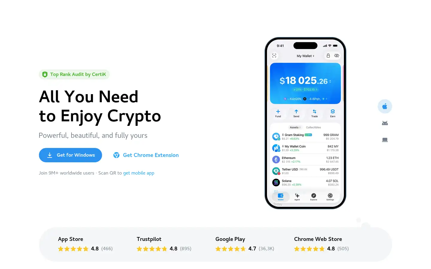 Screenshot of mytonwallet.io