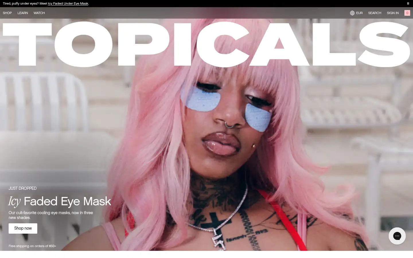 Screenshot of mytopicals.com
