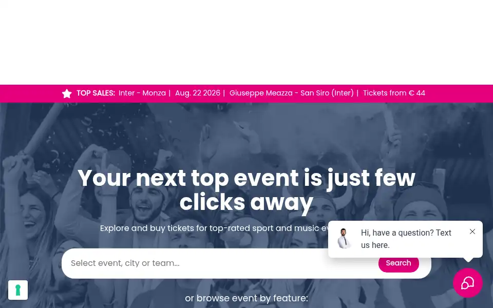 Screenshot of mytopticket.com