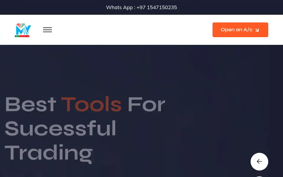 Screenshot of mytradefx.biz