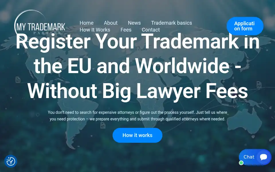 Screenshot of mytrademarkpartner.com