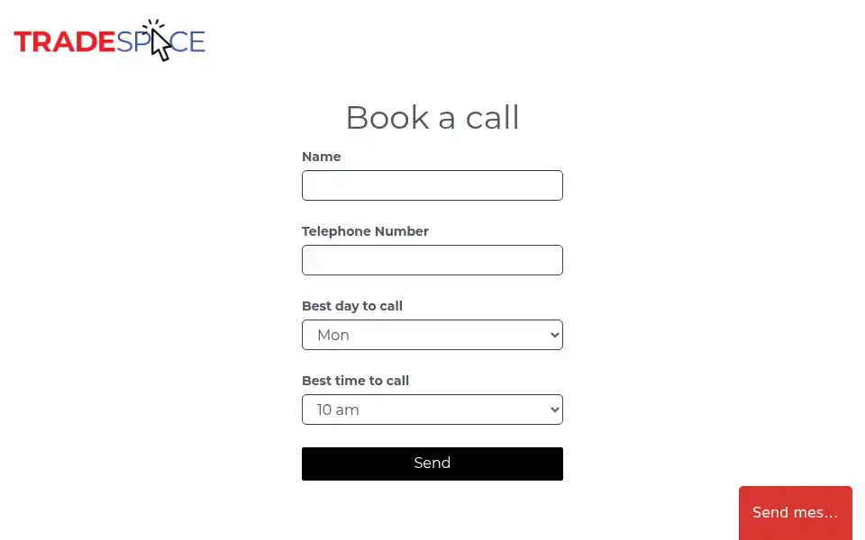 Screenshot of mytradespace.co.uk
