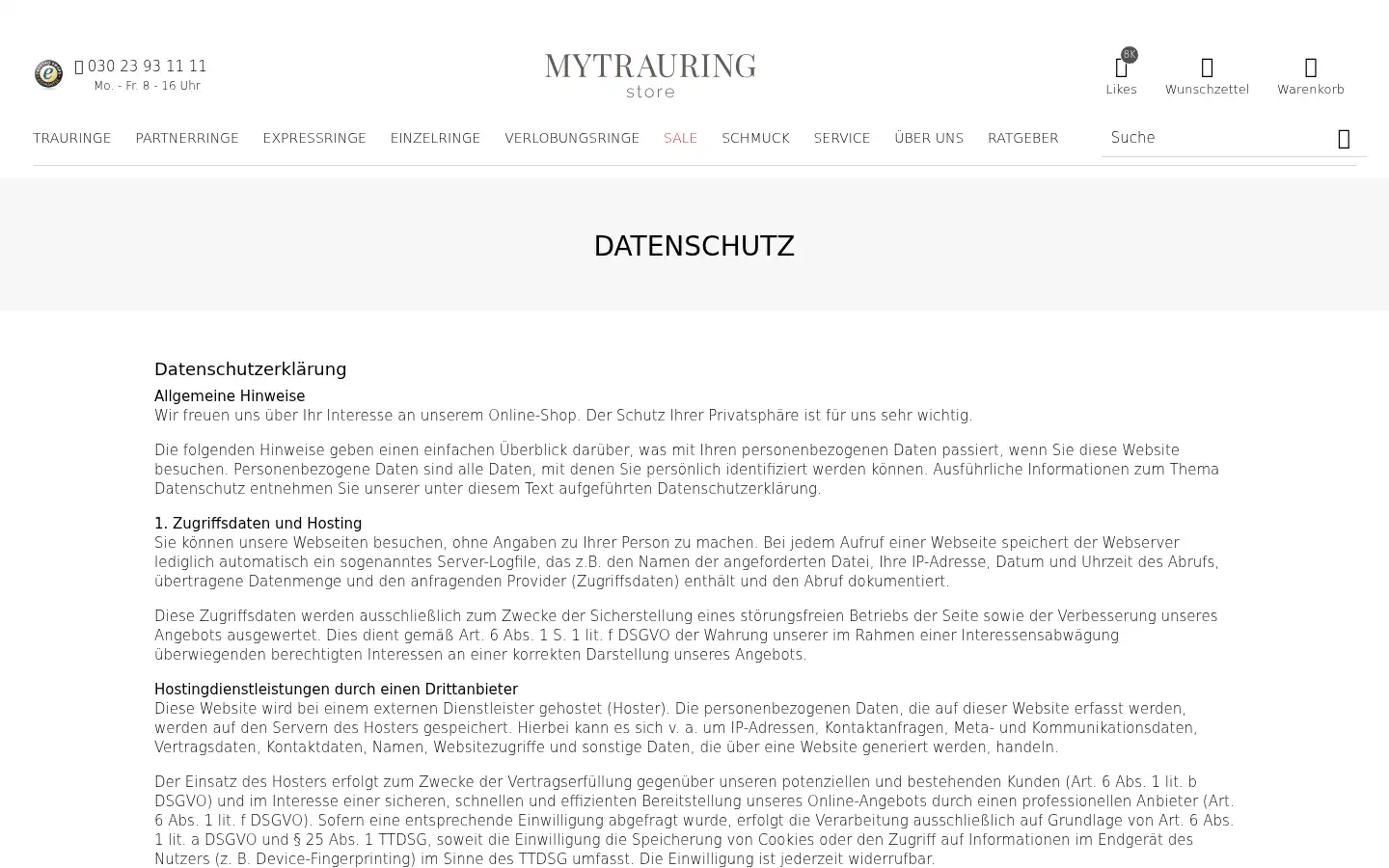 Screenshot of mytrauringstore.de