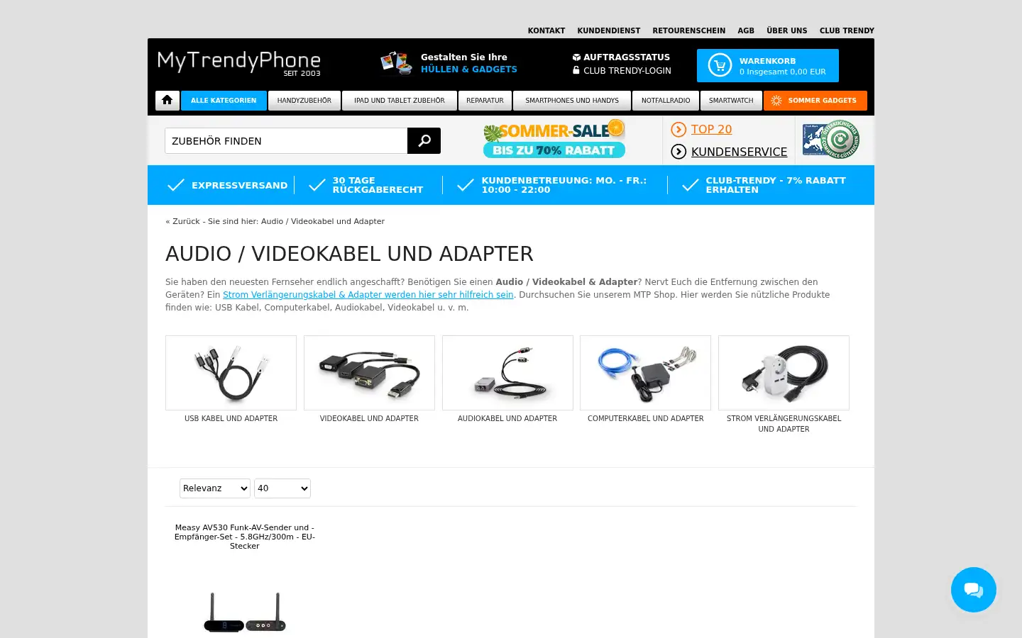 Screenshot of mytrendyphone.at