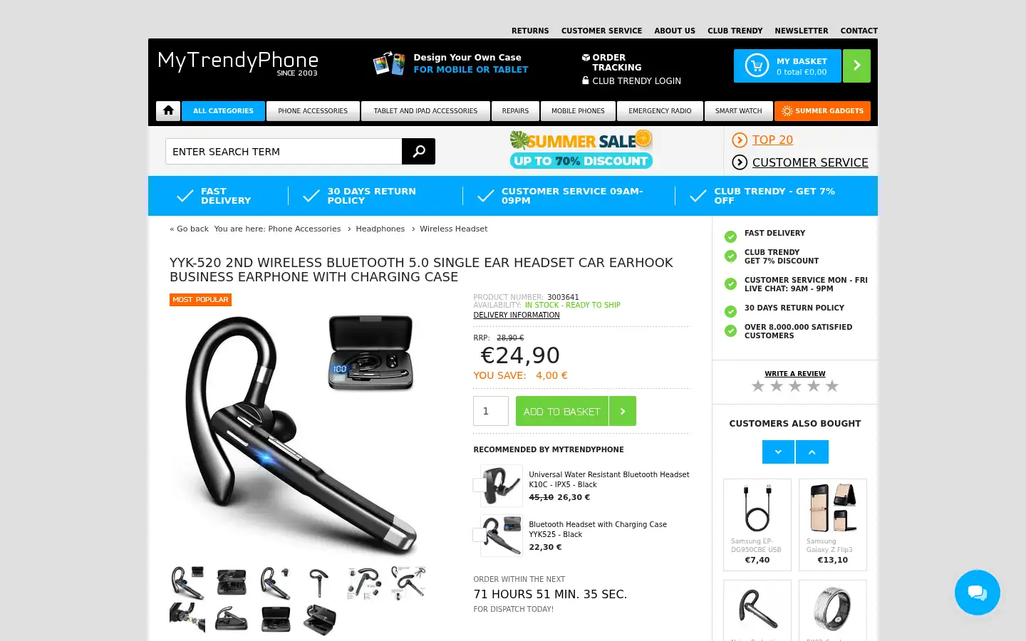 Screenshot of mytrendyphone.ie