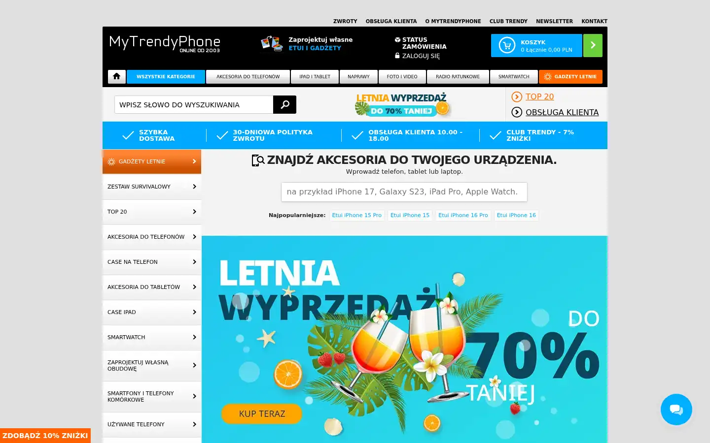 Screenshot of mytrendyphone.pl