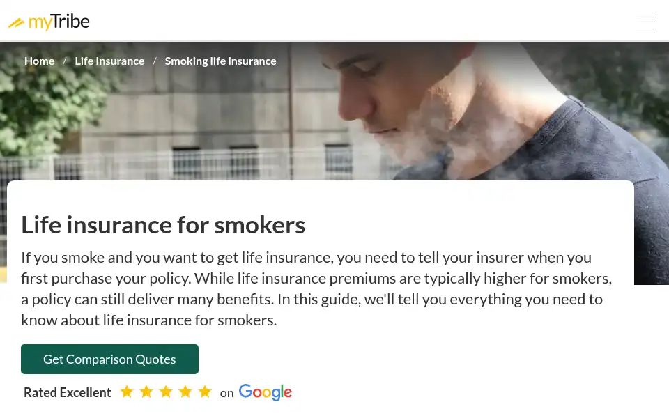 Screenshot of mytribeinsurance.co.uk